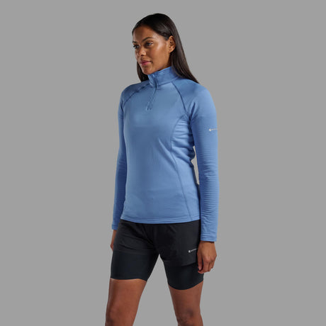 Cornflower Montane Women's Protium Lite Pull On Fleece Front