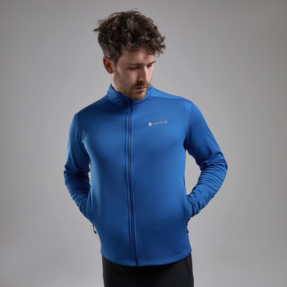 Neptune Blue Montane Men's Fury Lite Fleece Jacket Front