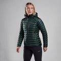 Deep Forest Montane Women's Anti-Freeze Hooded Down Jacket Model Front