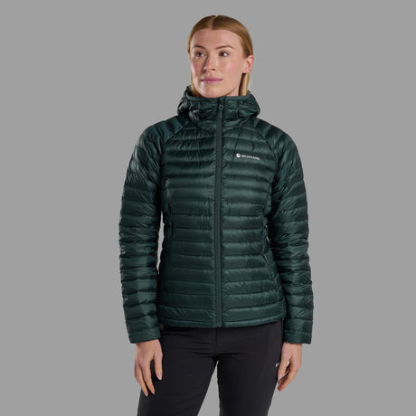 Deep Forest Montane Women's Anti-Freeze Lite Hooded Down Jacket Front
