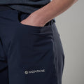 Eclipse Blue Montane Women's Caelum Shorts  Model 4 FCAESECL