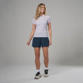 Lilac Haze Montane Women's Dart Nano Zip T-Shirt Model 3 FDNZTLIL