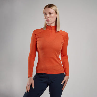 Tigerlily Montane Women's Dart Zip Neck T-Shirt Front