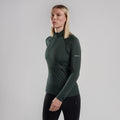 Deep Forest Montane Women's Dart XT Thermal Zip Neck T-Shirt Model Front