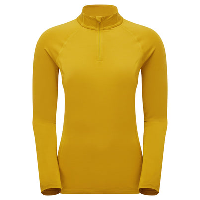 Ginkgo Gold Montane Women's Dart XT Thermal Zip Neck T-Shirt Front