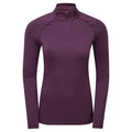 Saskatoon Berry Montane Women's Dart XT Thermal Zip Neck T-Shirt Front