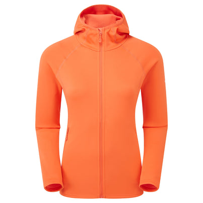 Tigerlily Montane Women's Fury Lite Hooded Fleece Jacket Front FFULHTIG
