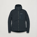 Black Montane Women's Khamsin Lite Hooded Softshell Jacket Front FKHLHBLA