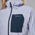 Lilac Haze Montane Women's Khamsin Lite Hooded Softshell Jacket Model 4 FKHLHLIL