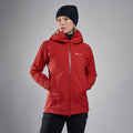 Saffron Red Montane Women's Phase XT Waterproof Jacket Model 4