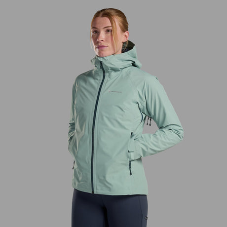 Sea Mist Montane Women's Phase Lite Waterproof Jacket Front