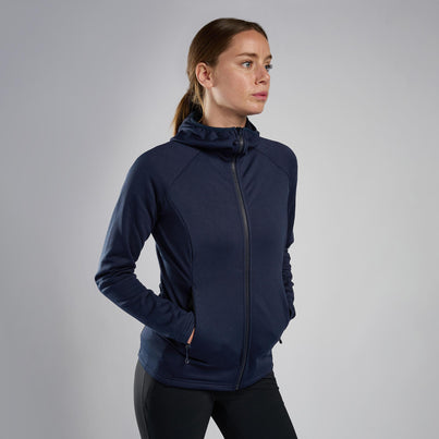 Eclipse Blue Montane Women's Protium Hooded Fleece Jacket Front