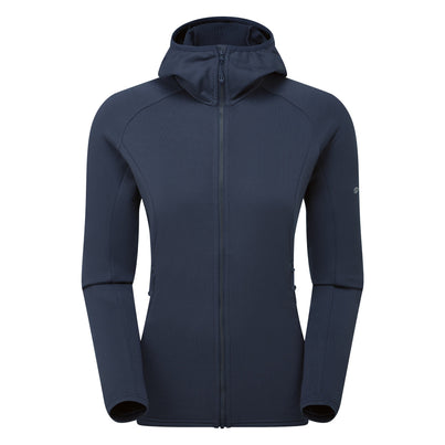 Eclipse Blue Montane Women's Protium Hooded Fleece Jacket Front