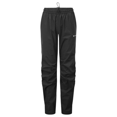 Black Montane Women's Spirit Lite Waterproof Trousers Front