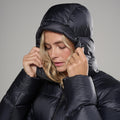 Black Montane Women's Thaw Hooded Down Jacket Model 6 FTHAHBLA
