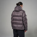 Dusk Montane Women's Thaw Hooded Down Jacket Model Back FTHAHDUS