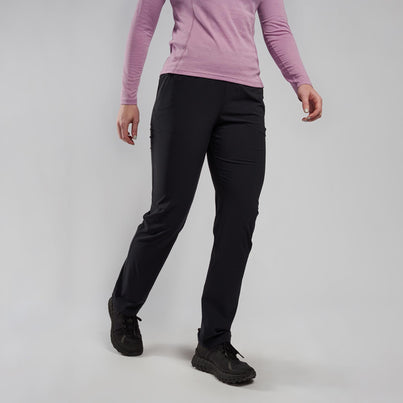 Black Montane Women's Tucana Lite Stretch Pants Front