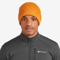 Mens Flame Orange Embroidered Beanie