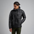 Black Montane Men's Anti-Freeze Hooded Down Jacket Model 3