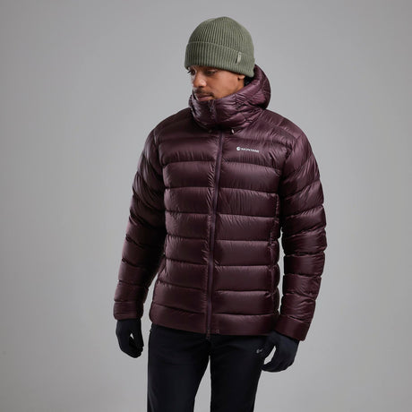 Dark Garnet Montane Men's Anti-Freeze XT Hooded Down Jacket Front