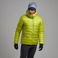 Citrus Spring Montane Men's Alpine 850 Hooded Down Jacket Model Front