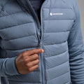 Stone Blue Montane Men's Composite Hooded Down Jacket Model 4