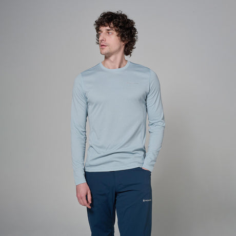 Frost Blue Montane Men's Dart Long Sleeve T-Shirt Front MDLSTFRO