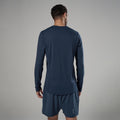Eclipse Blue Montane Men's Dart Nano Long Sleeve T-Shirt Regular Fit Model 2