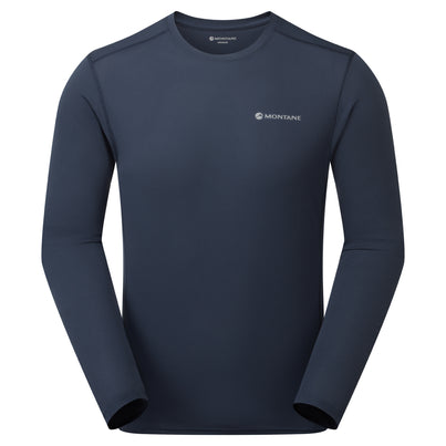 Eclipse Blue Montane Men's Dart Nano Long Sleeve T-Shirt Regular Fit Front MDNLRECL