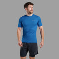 Neptune Blue Montane Men's Dart Nano T-Shirt Model Front