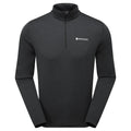 Black Montane Men's Dart Zip Neck T-Shirt Front