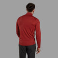 Dark Maple Montane Men's Dart Zip Neck T-Shirt Model Back