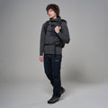 Midnight Grey Montane Men's Dura Hooded Fleece Jacket Model 3 MDURHMNG