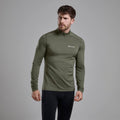 Caper Montane Men's Dart XT Thermal Zip Neck Long Sleeved Top Model Front