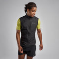 Black Montane Men's Featherlite Windproof Gilet Model Front