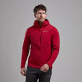 Acer Red Montane Men's Fury XT Hooded Fleece Jacket Model Front