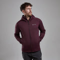 Dark Garnet Montane Men's Fury Hooded Fleece Jacket Model 4