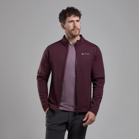 Dark Garnet Montane Men's Fury Fleece Jacket Front