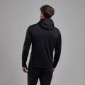 Black Montane Men's Fury Lite Hooded Fleece Jacket Model Back