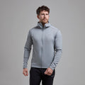 Pebble Blue Montane Men's Fury Lite Hooded Fleece Jacket Model Front