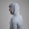 Pebble Blue Montane Men's Fury Lite Hooded Fleece Jacket Model 3