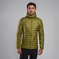 Alder Green Montane Men's Icarus Lite Hooded Jacket Model Front