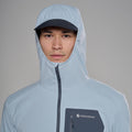 Frost Blue Montane Men's Khamsin Lite Hooded Softshell Jacket Model 7 MKHLHFRO