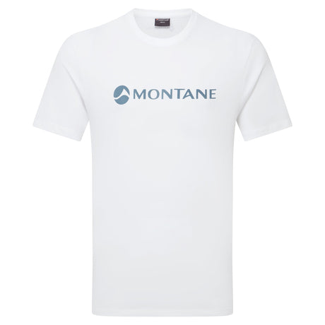 White Montane Men's Mono Logo T-Shirt Front and Back