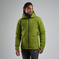 Alder Green Montane Men's Phase XT Waterproof Jacket Model Front