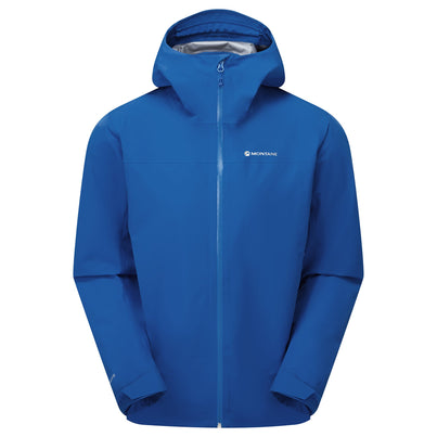 Neptune Blue Montane Men's Phase Lite Waterproof Jacket Front MPLJANEP