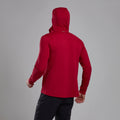 Acer Red Montane Men's Protium Lite Hooded Fleece Jacket Model Back