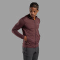 Dark Garnet Montane Men's Protium Lite Hooded Fleece Jacket Model 4