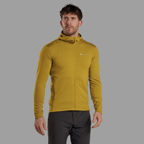 Ginkgo Gold Montane Men's Protium Lite Hooded Fleece Jacket Front