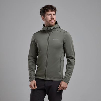 Caper Montane Men's Protium Hooded Fleece Jacket Front